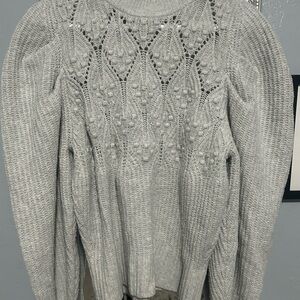 a new day Light Gray Textured Knit Sweater